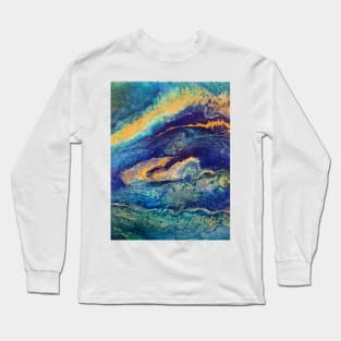 "The Flow" acrylic flow painting Long Sleeve T-Shirt